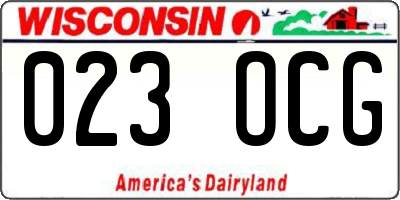 WI license plate 023OCG