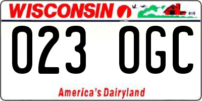 WI license plate 023OGC