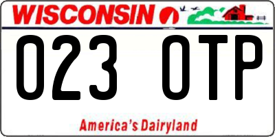 WI license plate 023OTP