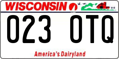 WI license plate 023OTQ