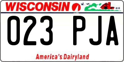 WI license plate 023PJA