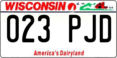 WI license plate 023PJD