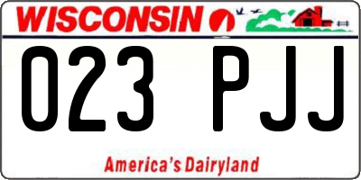 WI license plate 023PJJ