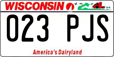 WI license plate 023PJS
