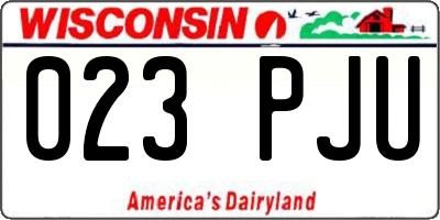 WI license plate 023PJU