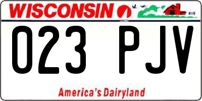 WI license plate 023PJV