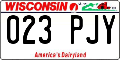 WI license plate 023PJY