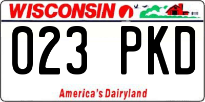 WI license plate 023PKD