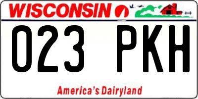 WI license plate 023PKH