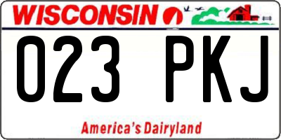 WI license plate 023PKJ