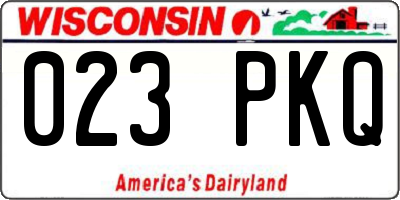 WI license plate 023PKQ