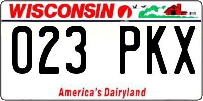 WI license plate 023PKX