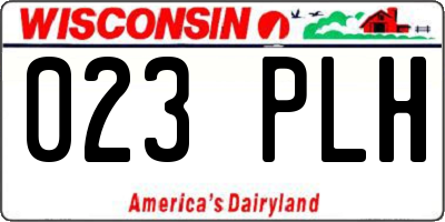 WI license plate 023PLH