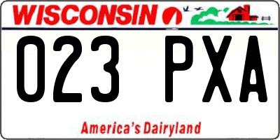 WI license plate 023PXA