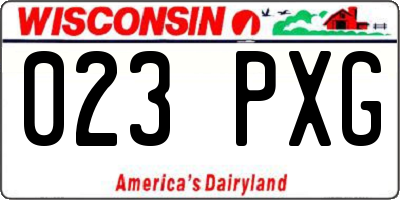 WI license plate 023PXG