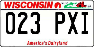 WI license plate 023PXI