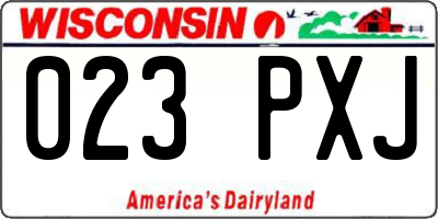 WI license plate 023PXJ