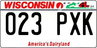 WI license plate 023PXK