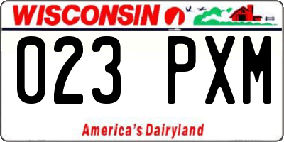 WI license plate 023PXM