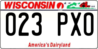 WI license plate 023PXO