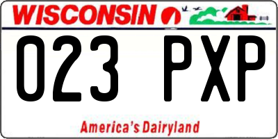 WI license plate 023PXP