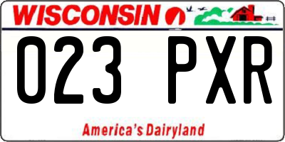 WI license plate 023PXR