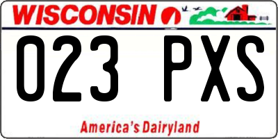 WI license plate 023PXS