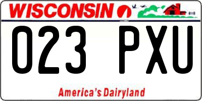WI license plate 023PXU