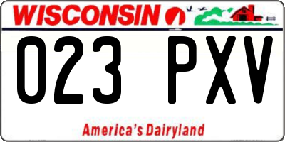 WI license plate 023PXV