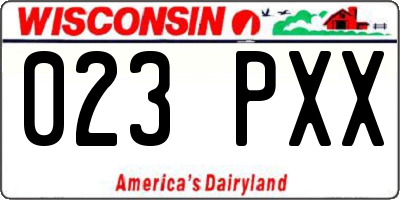 WI license plate 023PXX