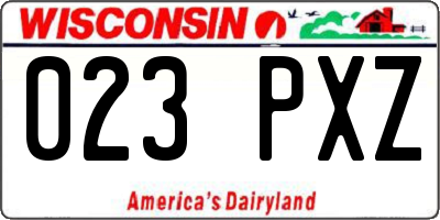 WI license plate 023PXZ
