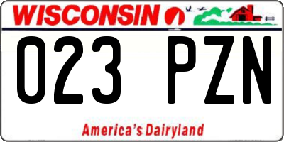WI license plate 023PZN
