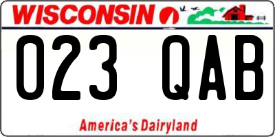 WI license plate 023QAB
