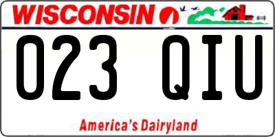 WI license plate 023QIU