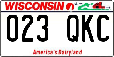 WI license plate 023QKC
