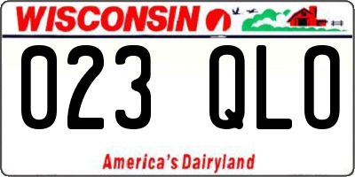 WI license plate 023QLO