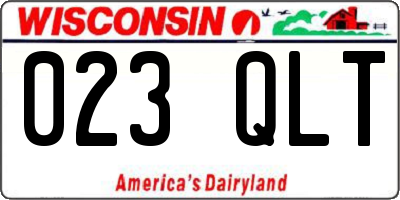 WI license plate 023QLT