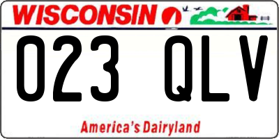 WI license plate 023QLV