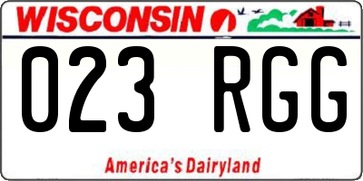 WI license plate 023RGG