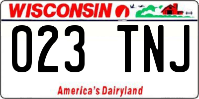 WI license plate 023TNJ