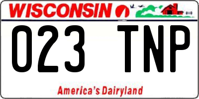 WI license plate 023TNP
