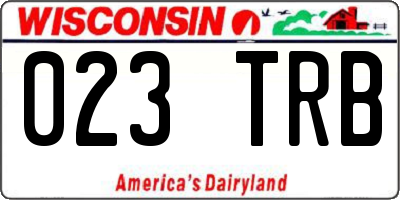 WI license plate 023TRB