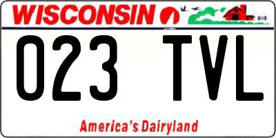 WI license plate 023TVL