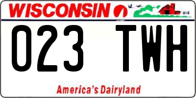 WI license plate 023TWH