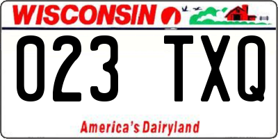 WI license plate 023TXQ