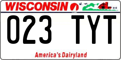 WI license plate 023TYT