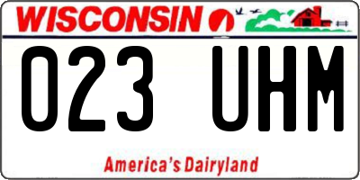 WI license plate 023UHM