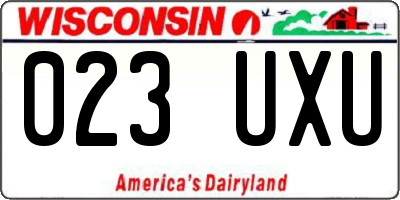 WI license plate 023UXU