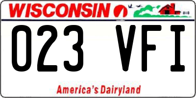 WI license plate 023VFI
