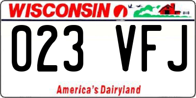 WI license plate 023VFJ